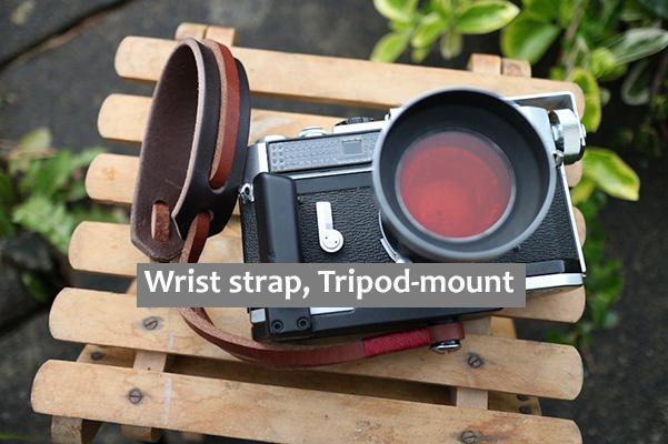 Leather camera Wrist strap, Tripod-mount